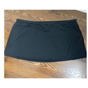 Jantzen Womens Plus Size 20W Black Solid Swim Skirt Bottom JZ22764C